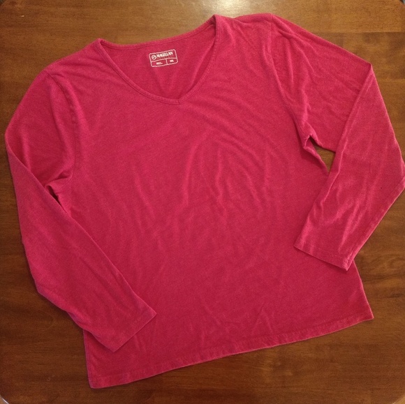 Magellan Outdoors Tops - Red Magellan Outdoors Womens 2X Long Sleeve Tee